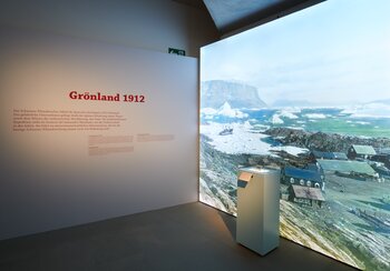 Zona d'ingresso della mostra «La Groenlandia nel 1912» | © © Museo nazionale svizzero