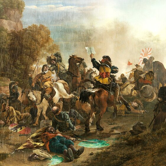 In autumn 1632, the cantons of Bern and Solothurn clashed between Oensingen and Balsthal. Illustration by Marco Heer