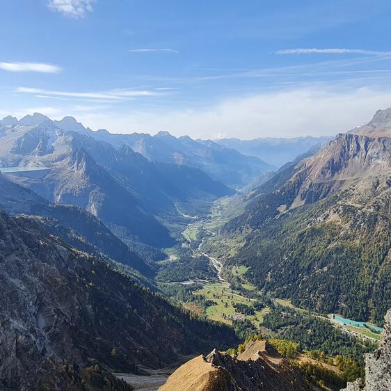 Das Bergell vom Piz Salacina aus: Das Tal wurde im 16. Jahrhundert zu einem einzigartigen Zentrum der italienischen Reformation in den Alpen.