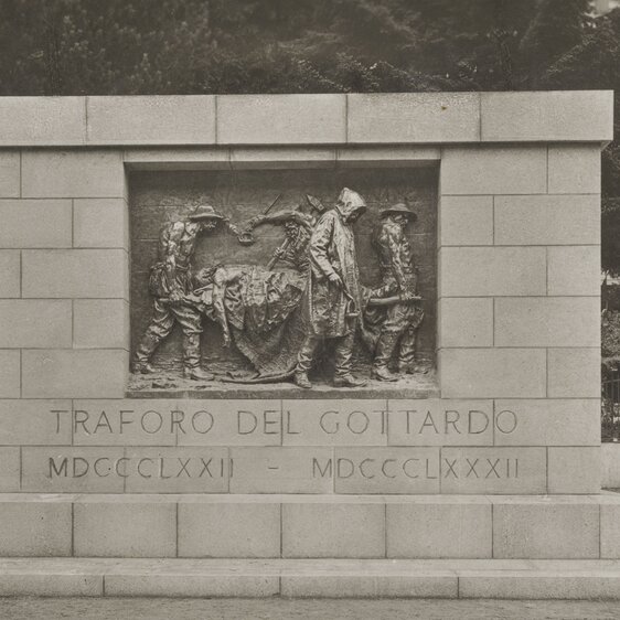 Vincenzo Vela's Victims of Labour memorial in Airolo.