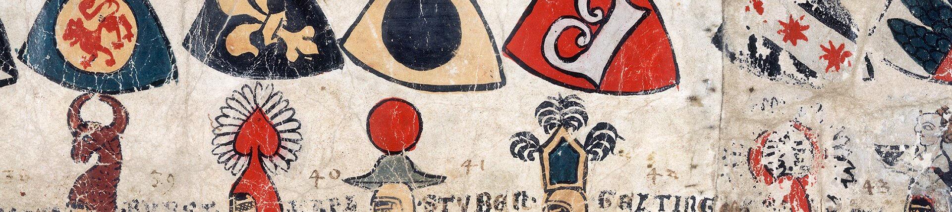 Detail from coat of arms roll