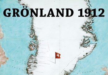 Plakatsujet der Ausstellung «Grönland 1912»  | © © Schweizerisches Nationalmuseum, Grafische Gestaltung durch LDSGN