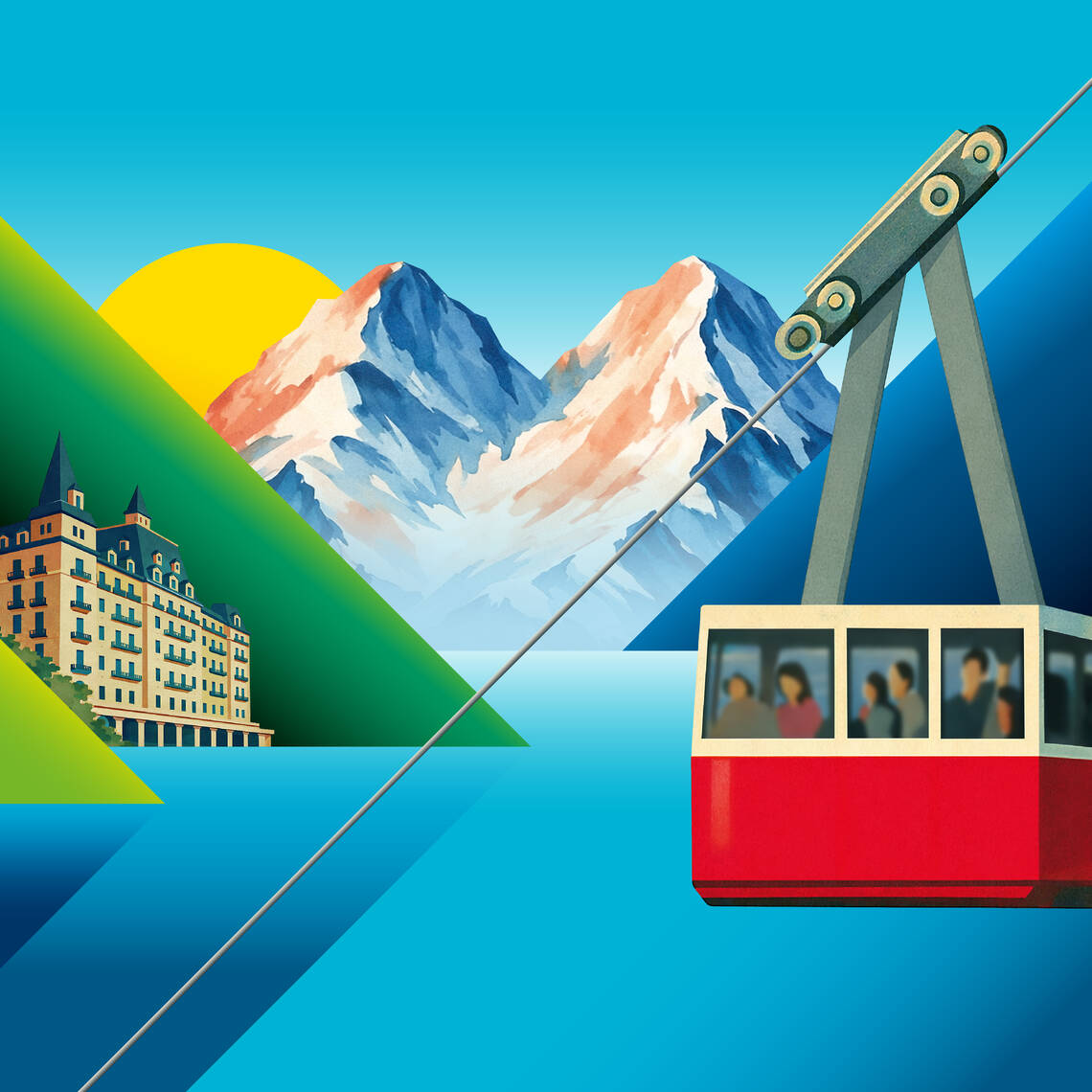 Keyvisual Ausstellung «Tourismus – Reiseziel Schweiz»