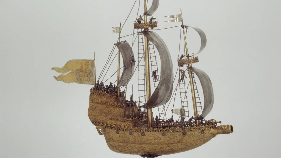 Trinkgefäss in Form eines Kriegsschiffes, 1682. | © Schweizerisches Nationalmuseum